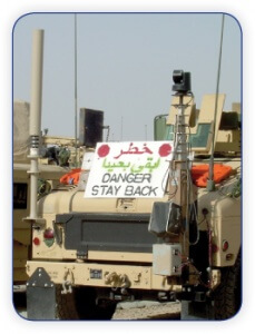 Military Mast on Humvee